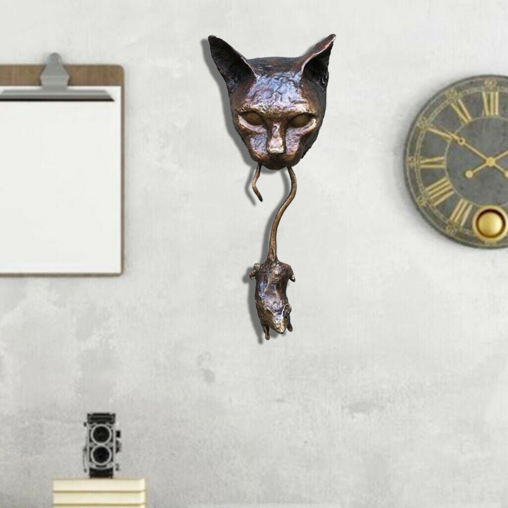 Cat Wall Hanging Statue Entry Door Home Sculpture Outdoor Front Door Decorative