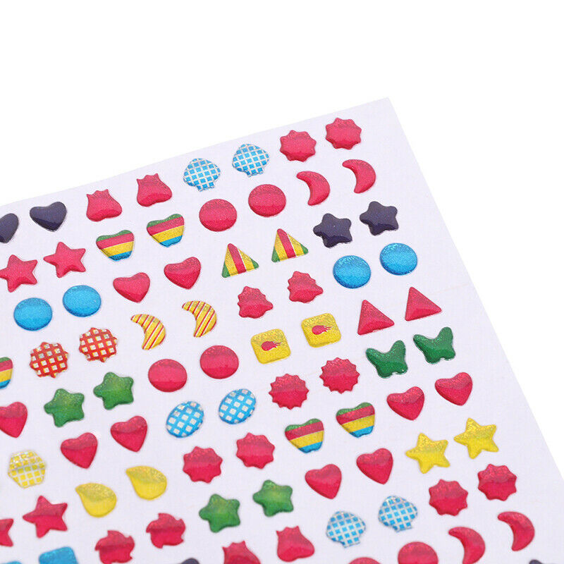 2Sheets Ear Gems Stickers Glitter Ctrystal Makeup Toys Nail Art Craft Sti.l8
