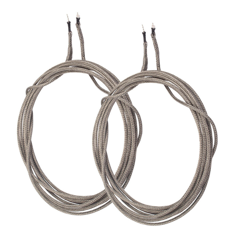 2Pc Guitar Wire Single Core Braided Shielded 22 Awg 300cm for Pickups & Pots