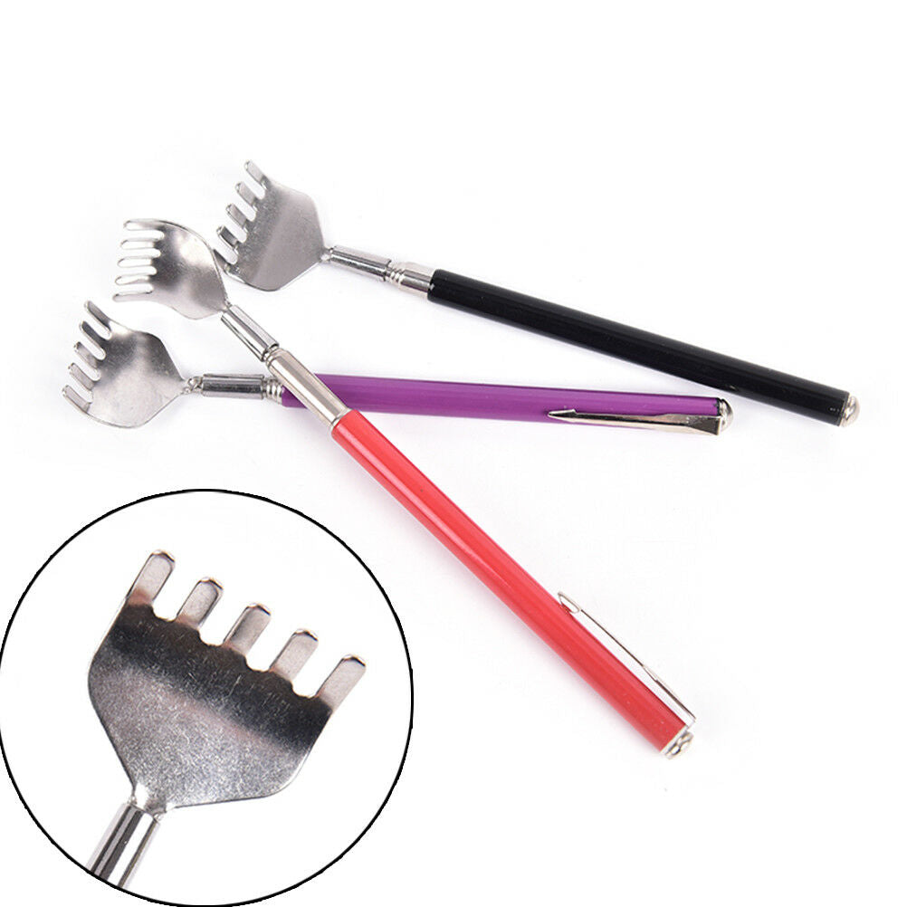 New Metal Stainless Steel Back Scratcher Telescopic Extendable Claw Extend.l8