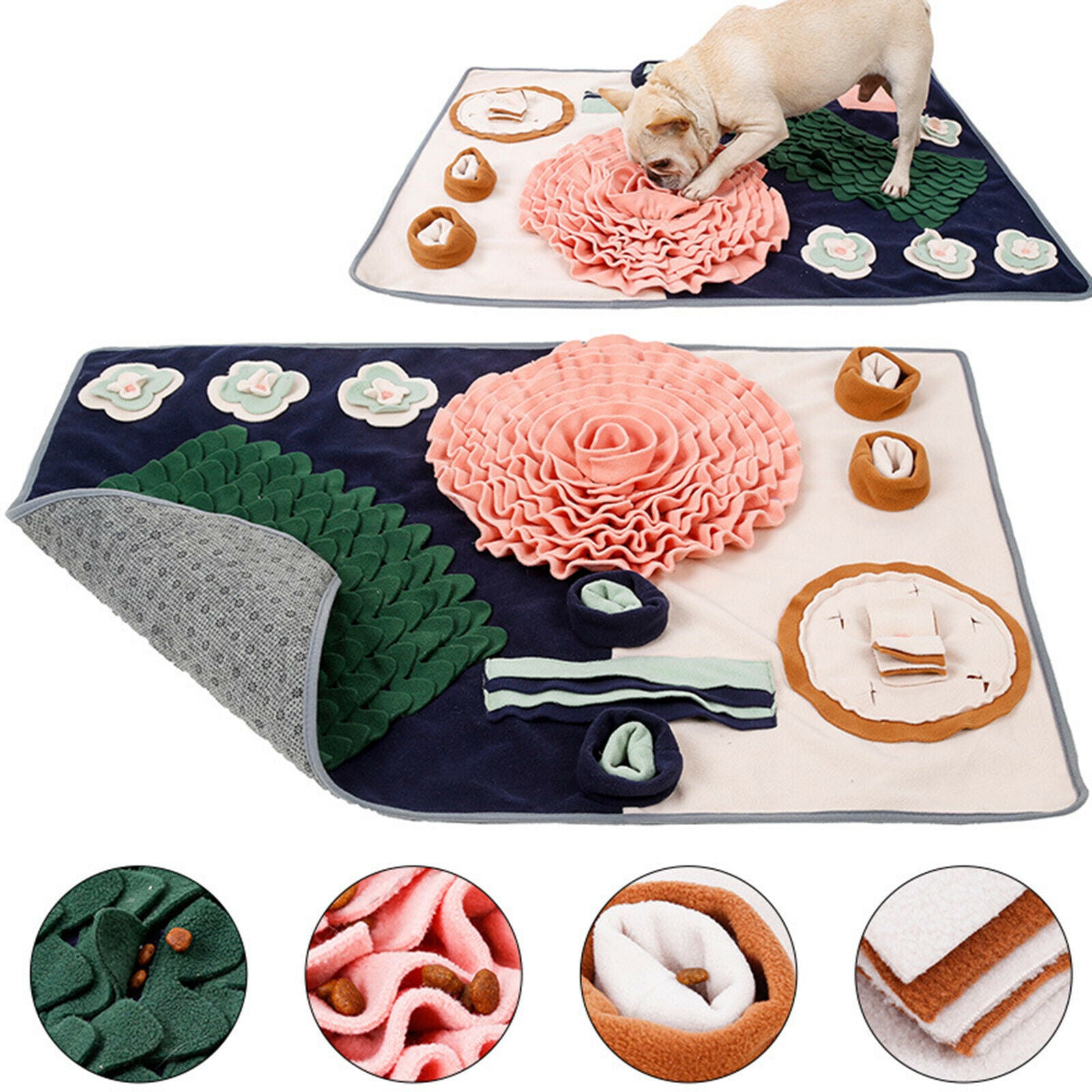 Dog Snuffle Mat Nosework Training Pad Non Slip Play Mat for Stress Release