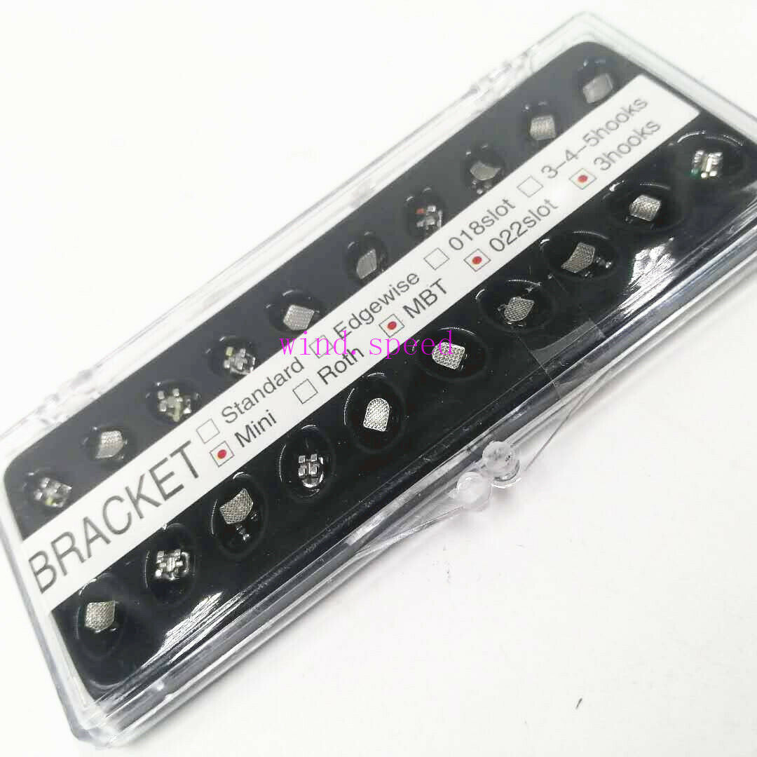 100kit Metal Orthodontic Brackets Molar Braces Mini Roth 022 Slot 3 Hooks Dental