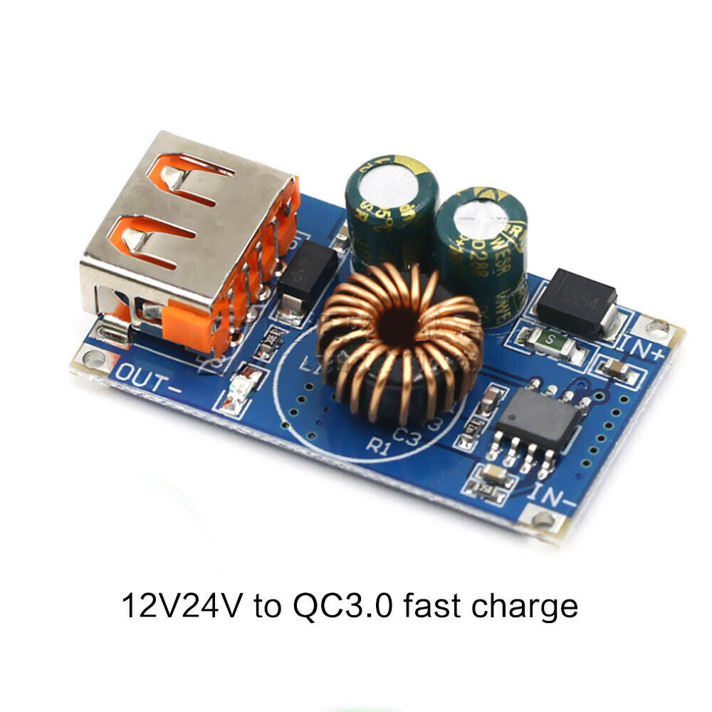 USB DC Step-Down Module 12V 24V to QC2.0 QC3.0 Mobile Phone Fast Charging Board