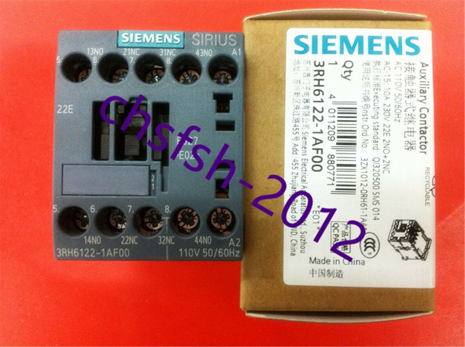 1 pcs  New IN Box Siemens 3RH6122-1AF00 Contactor