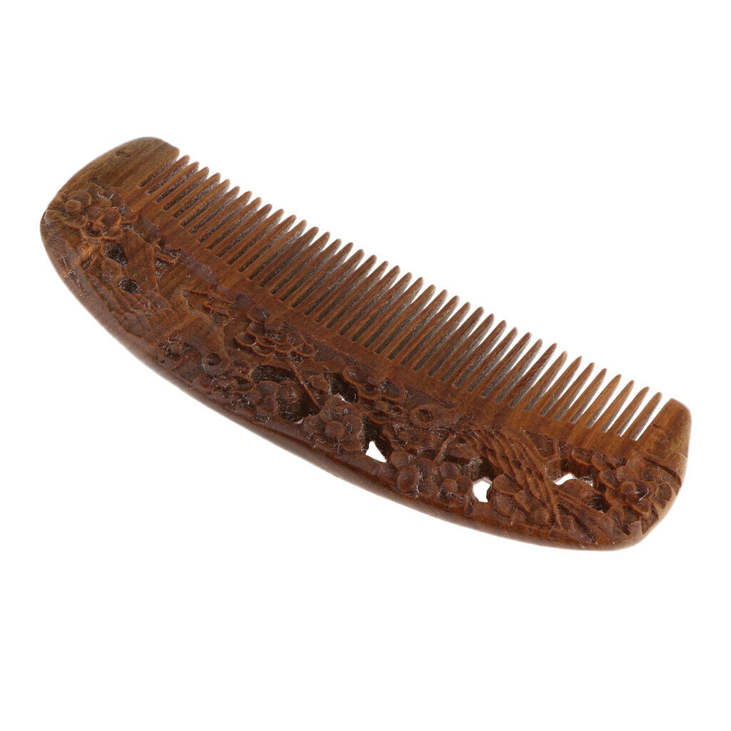 Handmade Polishing Natural Wooden Scalp Massage Detangling Comb Brush L166