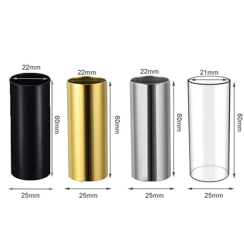 4set Medium Guitar Slides Include 3 Colors Stainless Steel 1 Pieces GlassBDAU