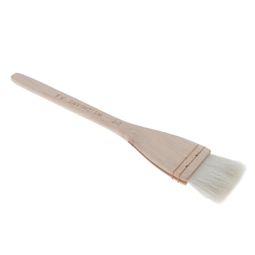2x Mixed Professional Art Brushes Flat Pointed Brushes Wall Painting 2 Sizes