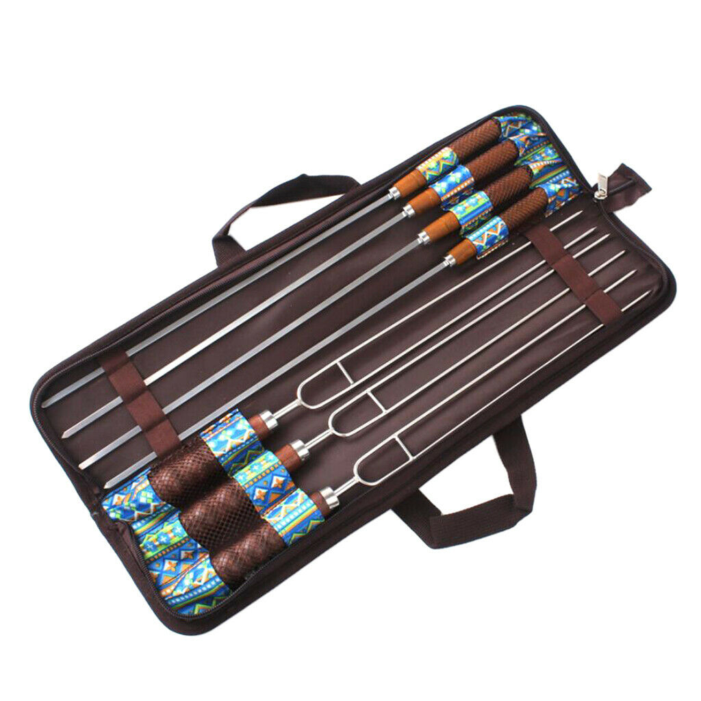 7-in-1 Stainless Steel Barbecue Skewer Traveling
