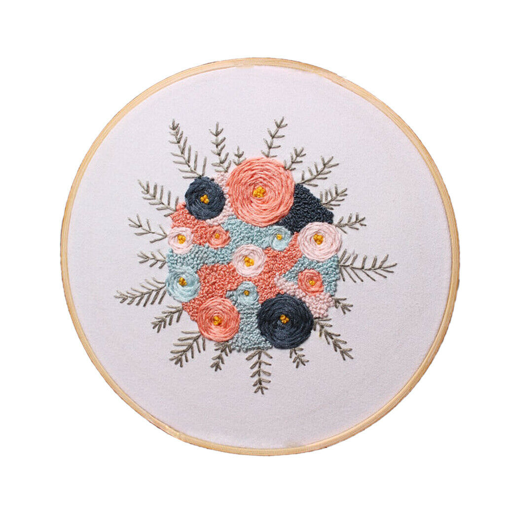 Creative Embroidery Starter Kit Cross Stitch Flower Pattern Spring-Flower_2