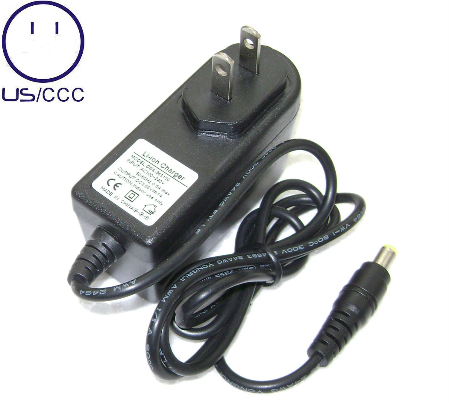 3.65V 1A Charger for 3.2V LiFe LiFePO4 Rechargeable Battery DC5.5/2.1mm