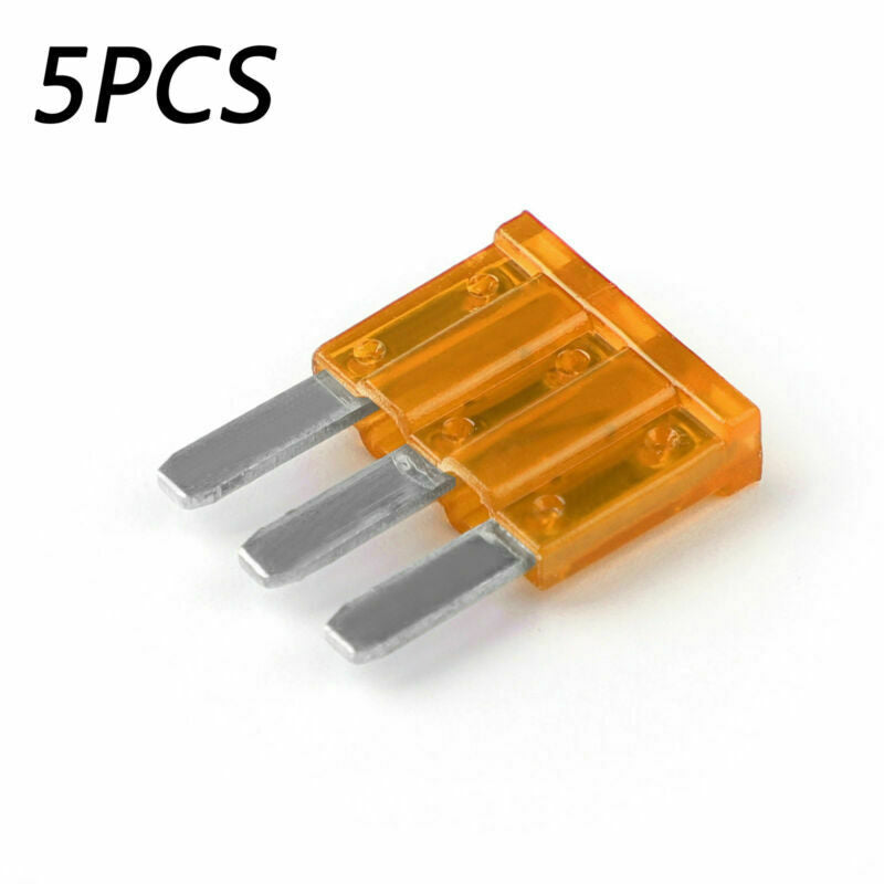 1 × Micro3 Fuse Automotive ATL 3 Prong Blade Fuse Holder + 5 × 5A Micro3 Fuse SP