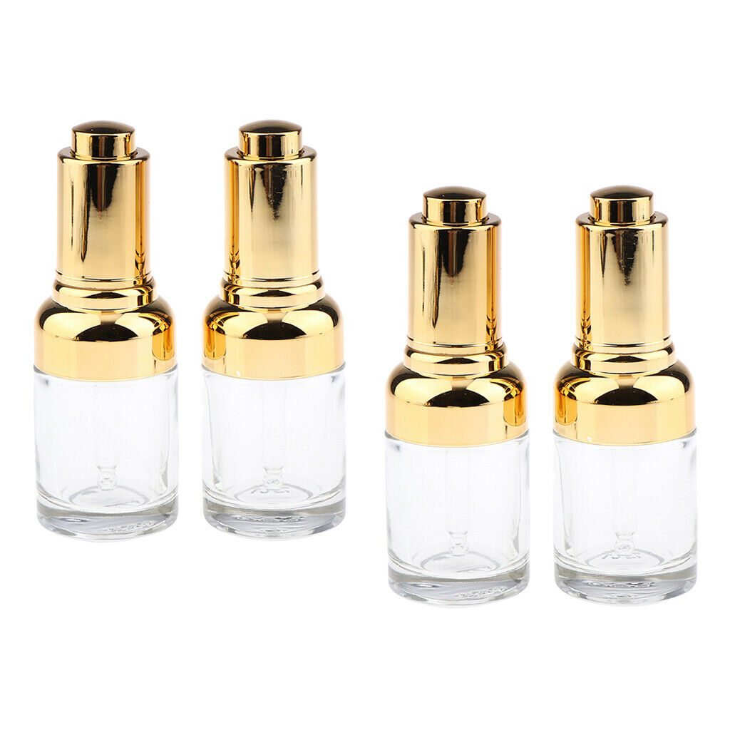4x Empty Dropper Bottles Essential Oils Dispenser Perfume Pipette Vial 30ml