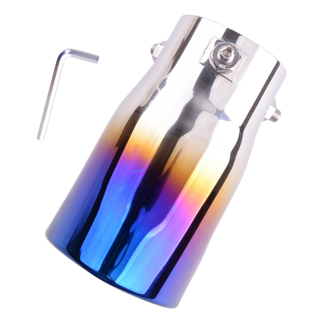 Universal Metal 63mm Heart Shaped Tip Tail Exhaust Pipe Muffler Tips Fit For Car