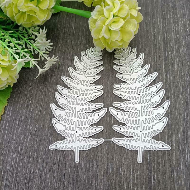 Double Long Leaf Carbon Steel Cutting Dies DIY Scrapbooking Photo Album Making