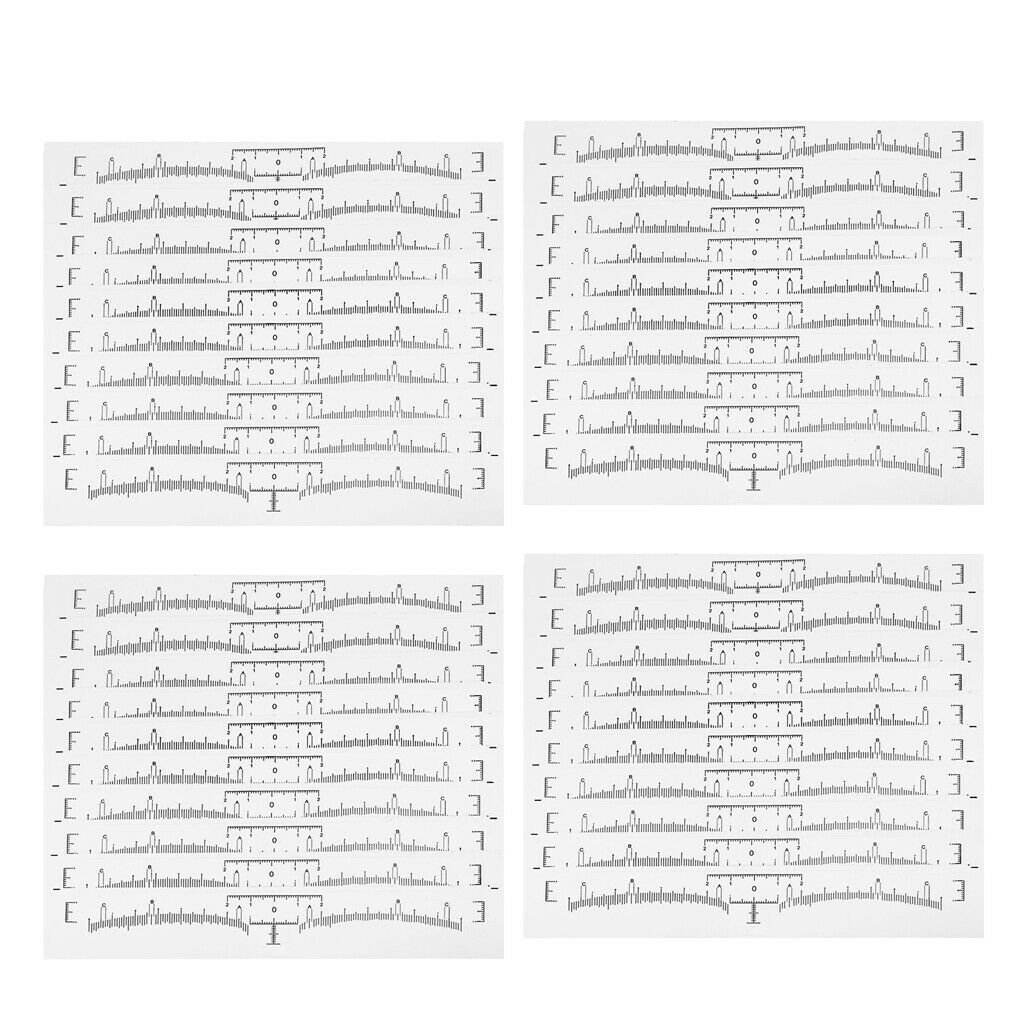 Eyebrow Rulers, 100pcs Disposable Eyebrow Ruler Stickers, Eyebrow Stencil