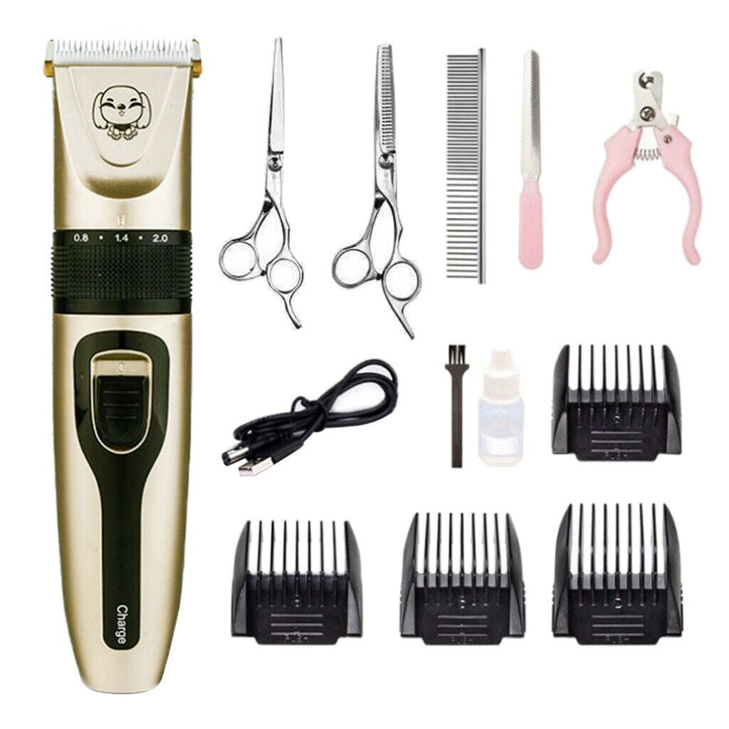 Dog Hair Trimmer Clippers 1 Set Hairs Shavers With 2pcs Stainless Scissor