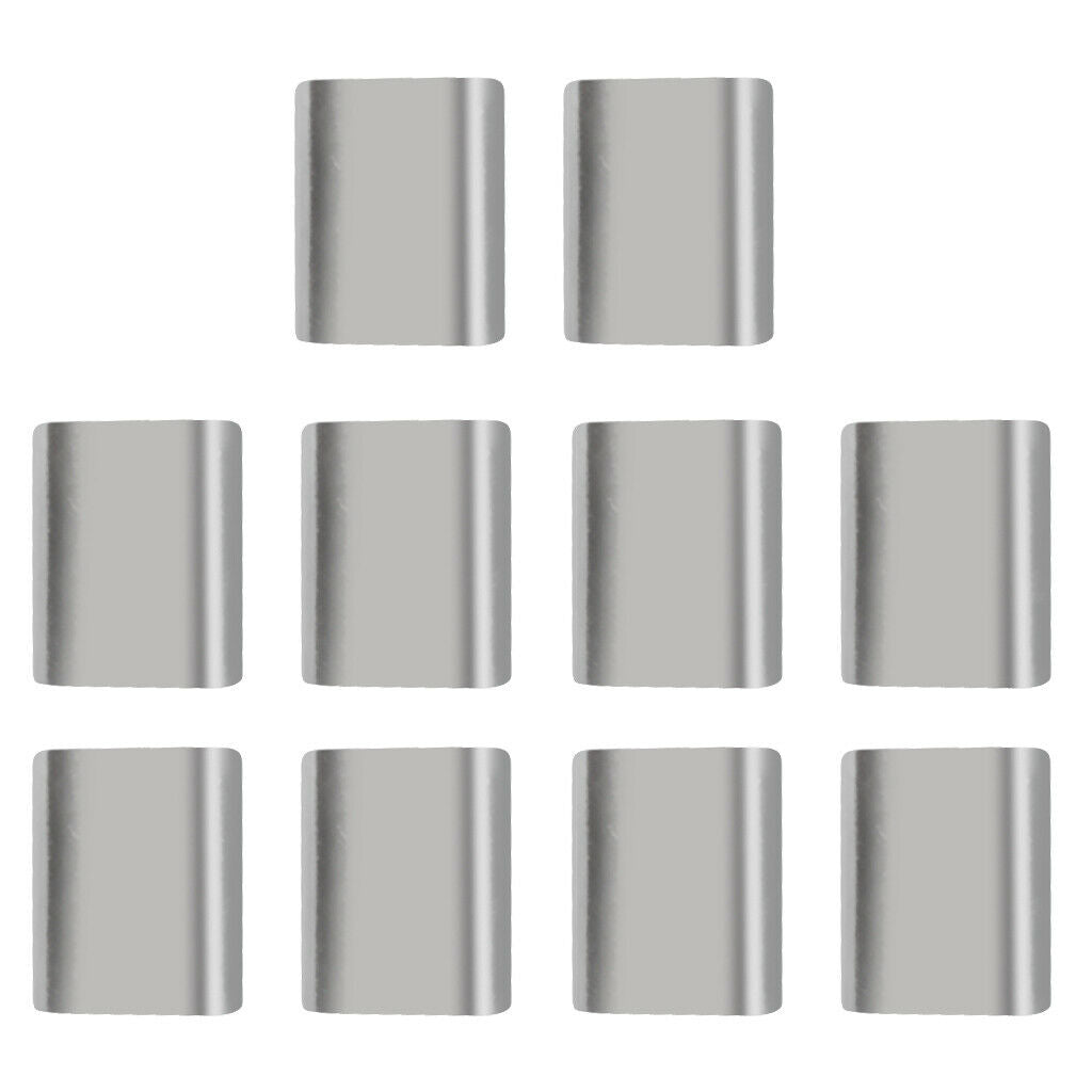 20 Pcs Aluminium Wire Rope Cable Ferrules Crimping Loop Sleeves 3mm + 4mm