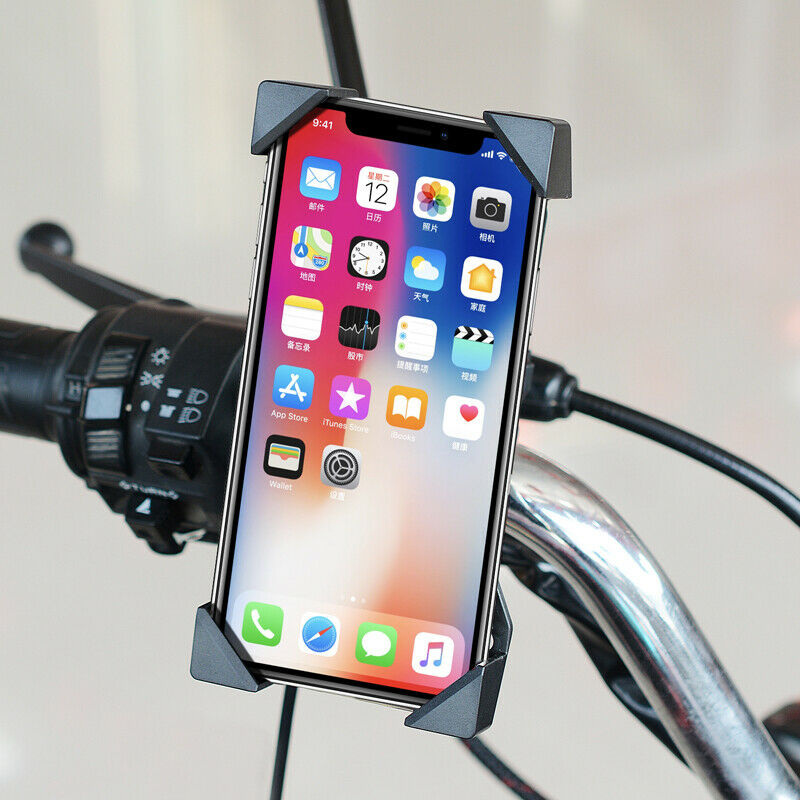 1PC One Button Lock Motorcycle Bikes Handlebar Phone Holder USB Charging Bracket