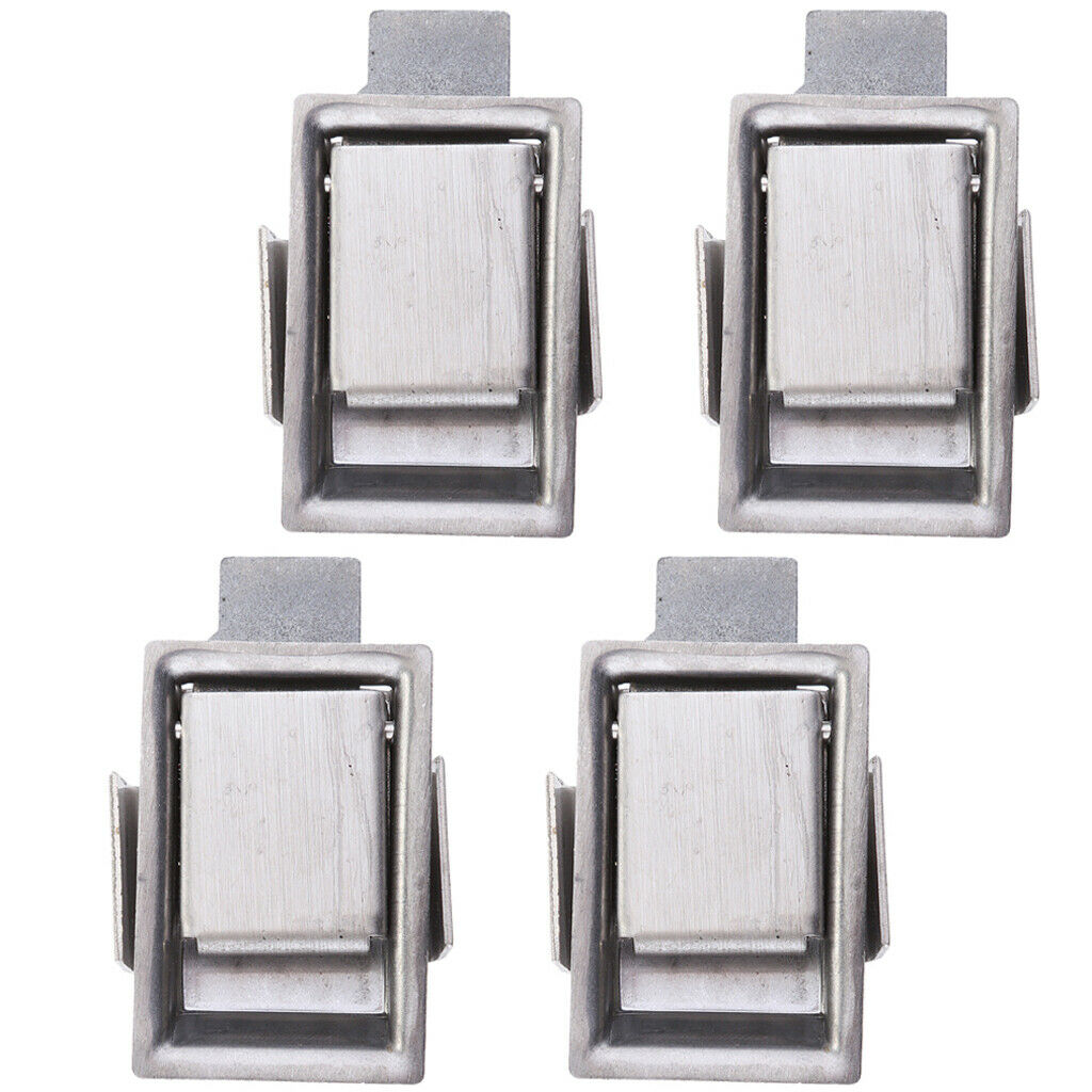 4X Mini Paddle Stainless Steel Flush Lock Recessed Mounted Latch -Tool Box
