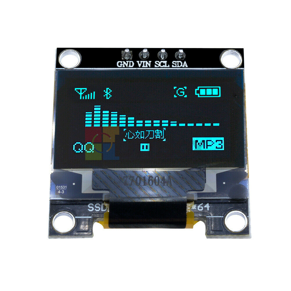 0.96" Blue I2C IIC 128X64 OLED Serial LCD LED Display Module For Arduino