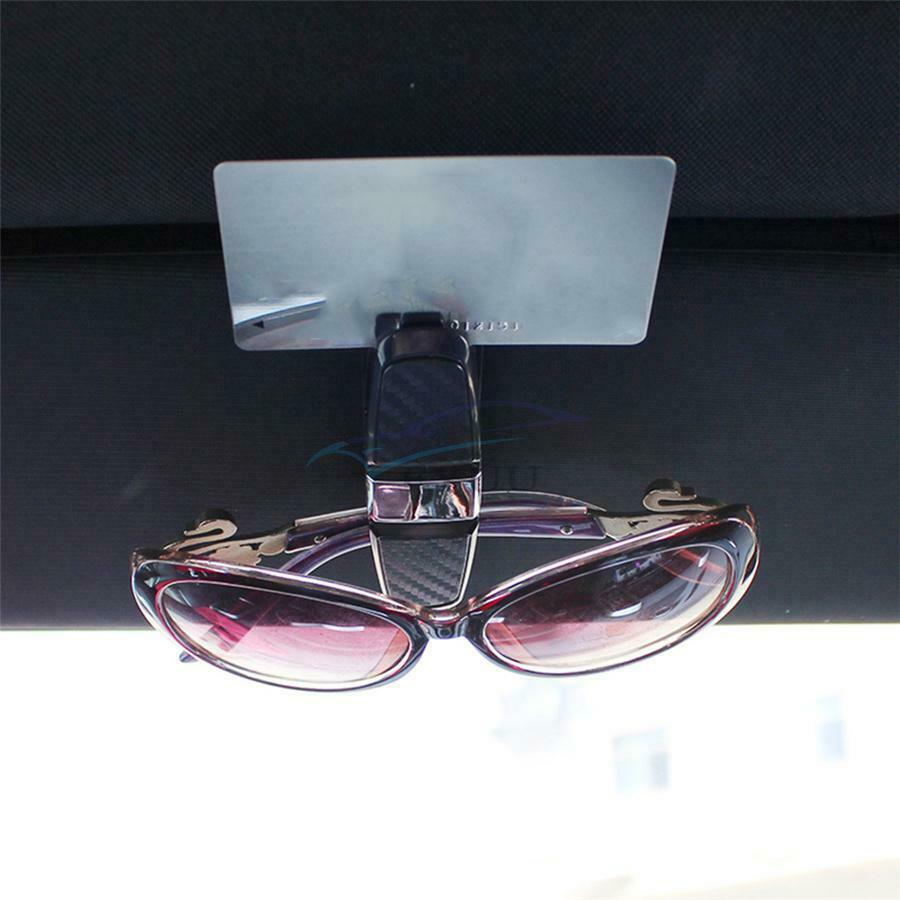 1 × Universal Titanium Gray Vehicles Sun Visor Glasses Card Ticket Holder Clip
