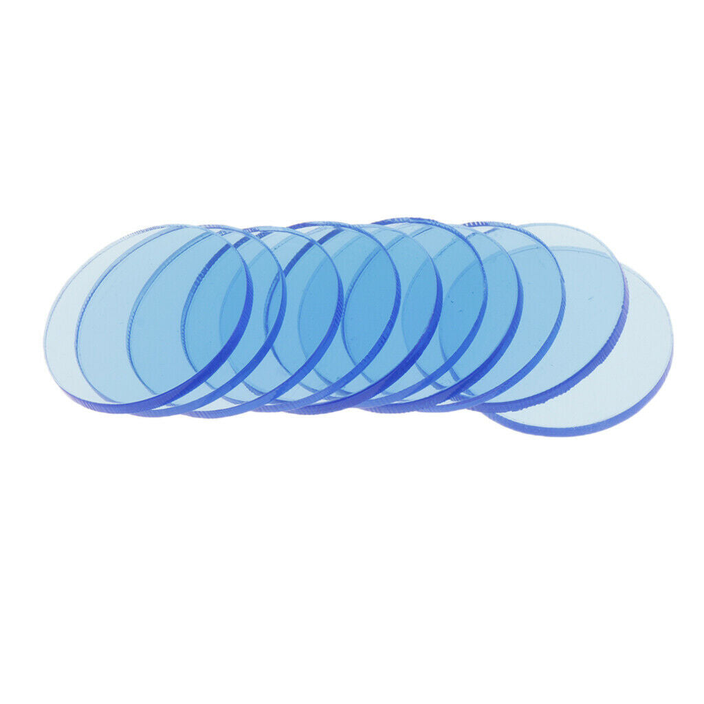 20Pcs 3cm Acrylic Slice Board DIY Blue