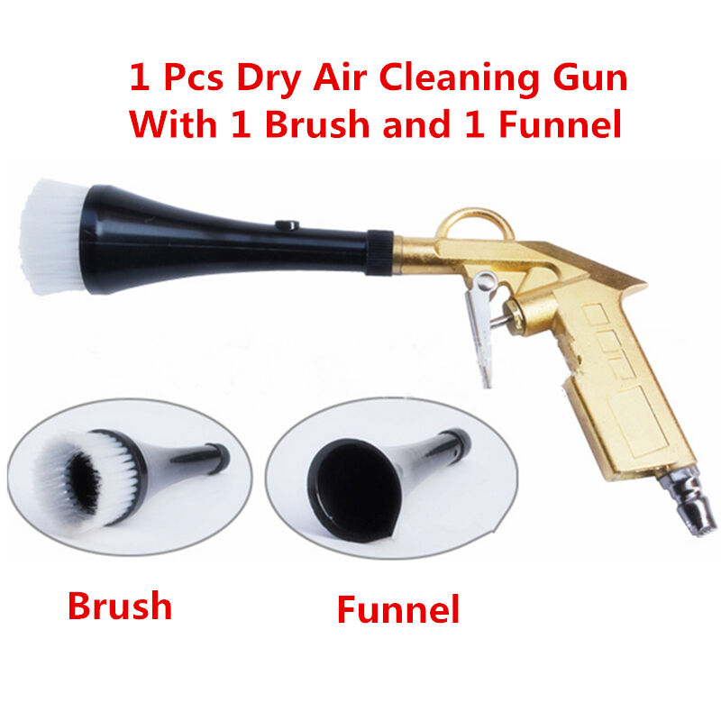 Car Auto Dry Cleaning Gun Brush Interior Clean Spray Tool For Vehicle Motorcycle