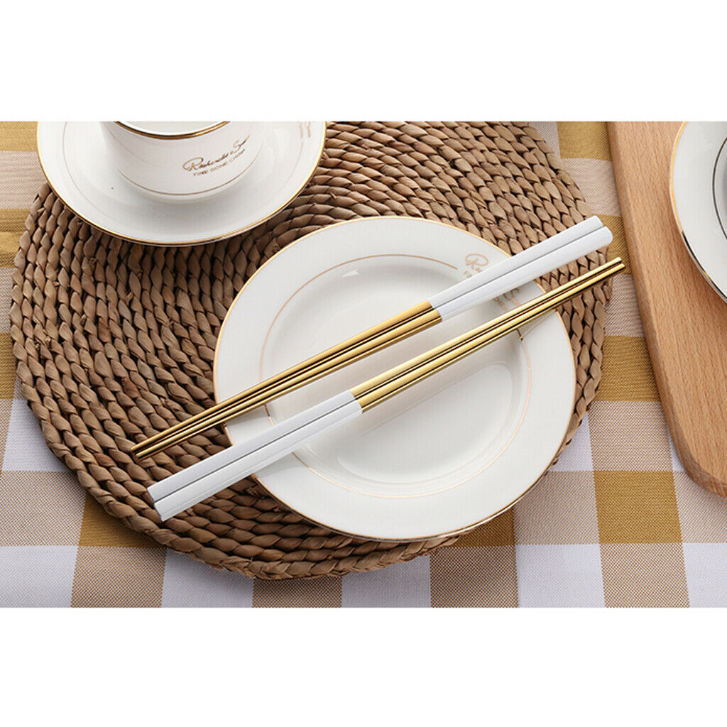 Durable Chopstick Stainless Steel Tableware Square Chopstick