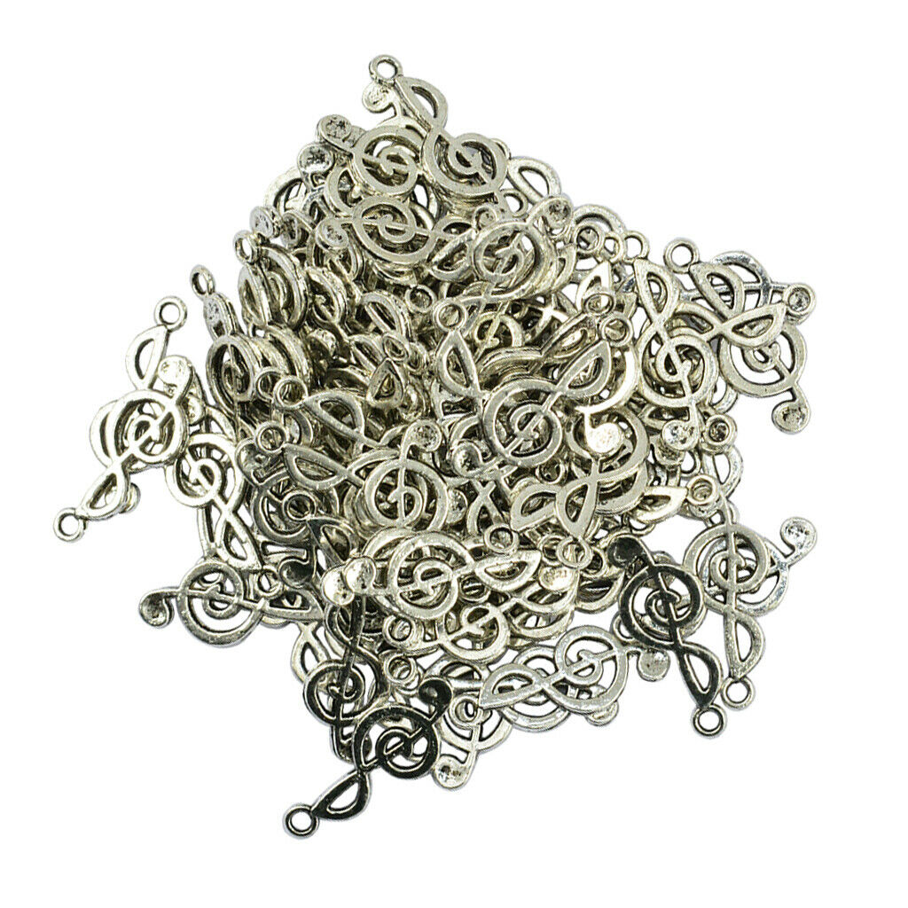 50 pieces music symbols shape charms pendants for jewelry making DIY