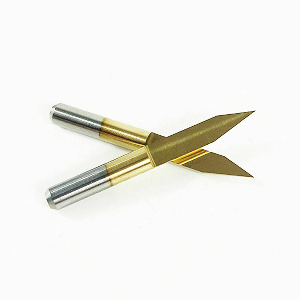10pcs Titanium Coated Carbide PCB Engraving CNC Bit Router Tool 40 Degree 0.2mm