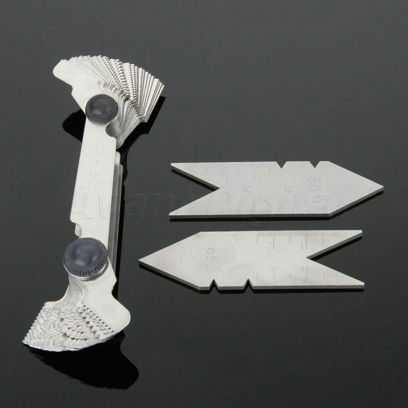 New Thread Measuring Gauge Centering Gauge 55&60° Inch & Metric Measuring Tool