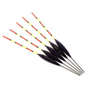 5 Pcs Fishing Float Buoy Barr Wood Fluorescent Tail Stick Floating Wooden Tackle