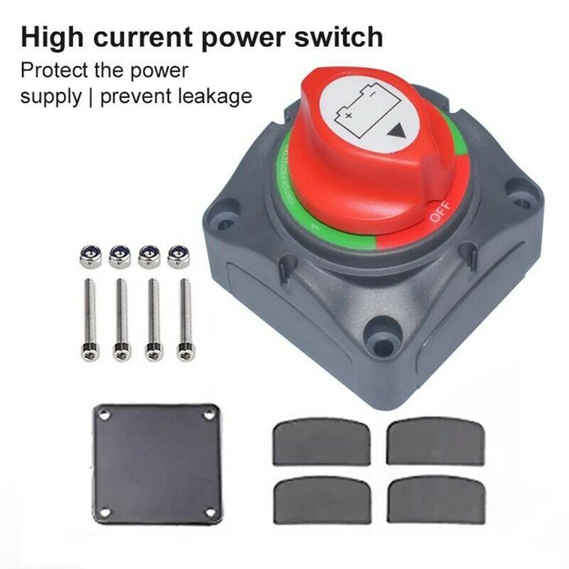 12-60V RV Disconnect Rotary 3 Position Car Battery Isolator ON/OFF Switch foA2C6