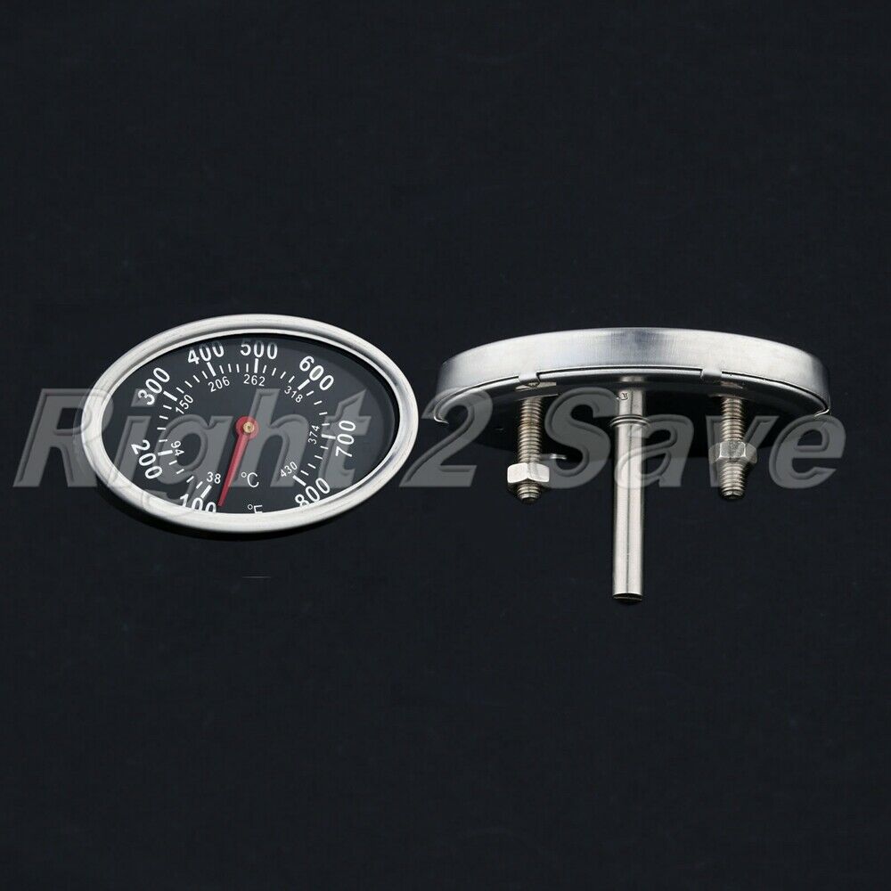 3 inch Dial Face Outdoor Barbecue BBQ Smoker Grill Thermometer Temperature Gauge