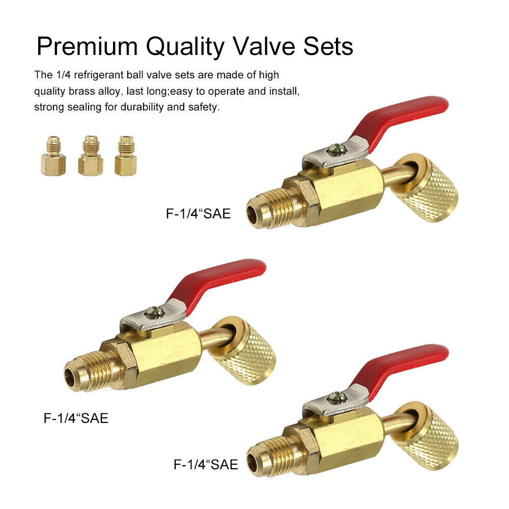 1/4'' Sae Compact Ball Valve for AC Safety Valve and Refrigerant Cooling Tool