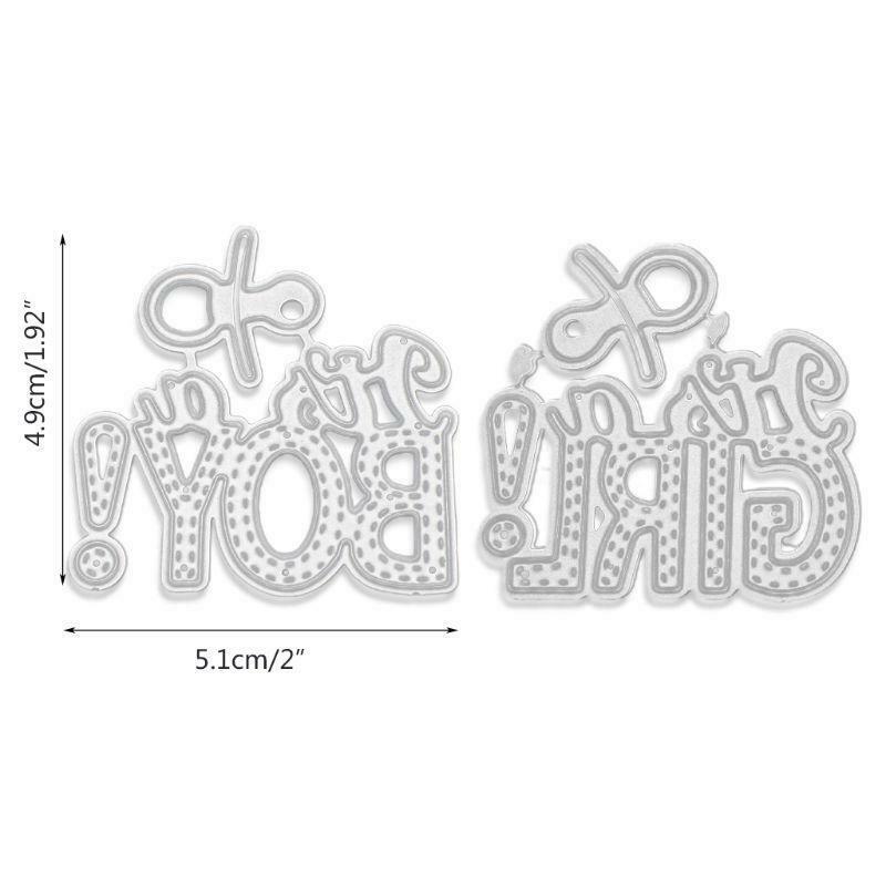 DIY Handicrafts "Boy" "Girl" Art Word Cutting Dies Metal Cutting Stencils Stamp
