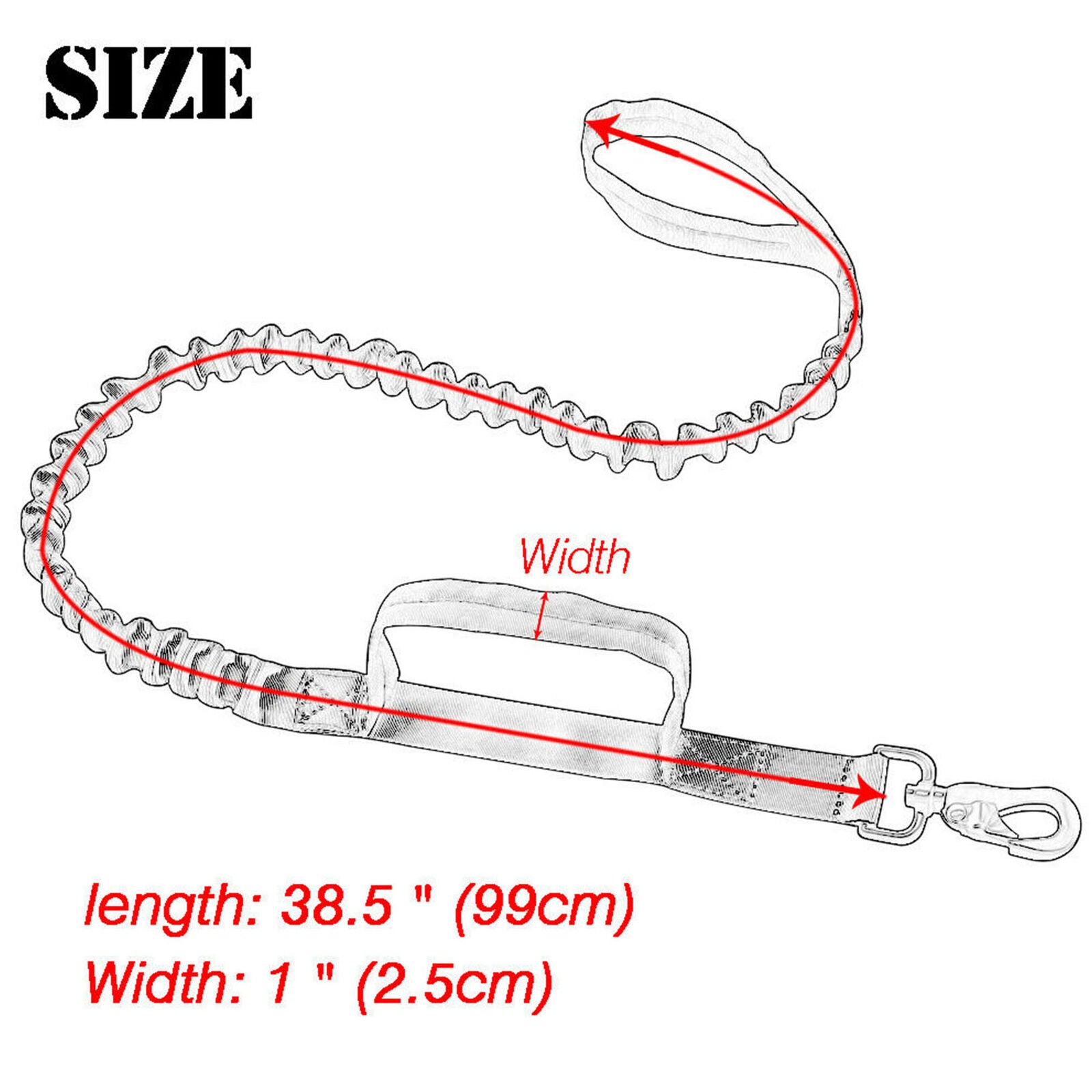 Leash with shock absorber 110/150 Canicross bicycle Dog sports dog leash