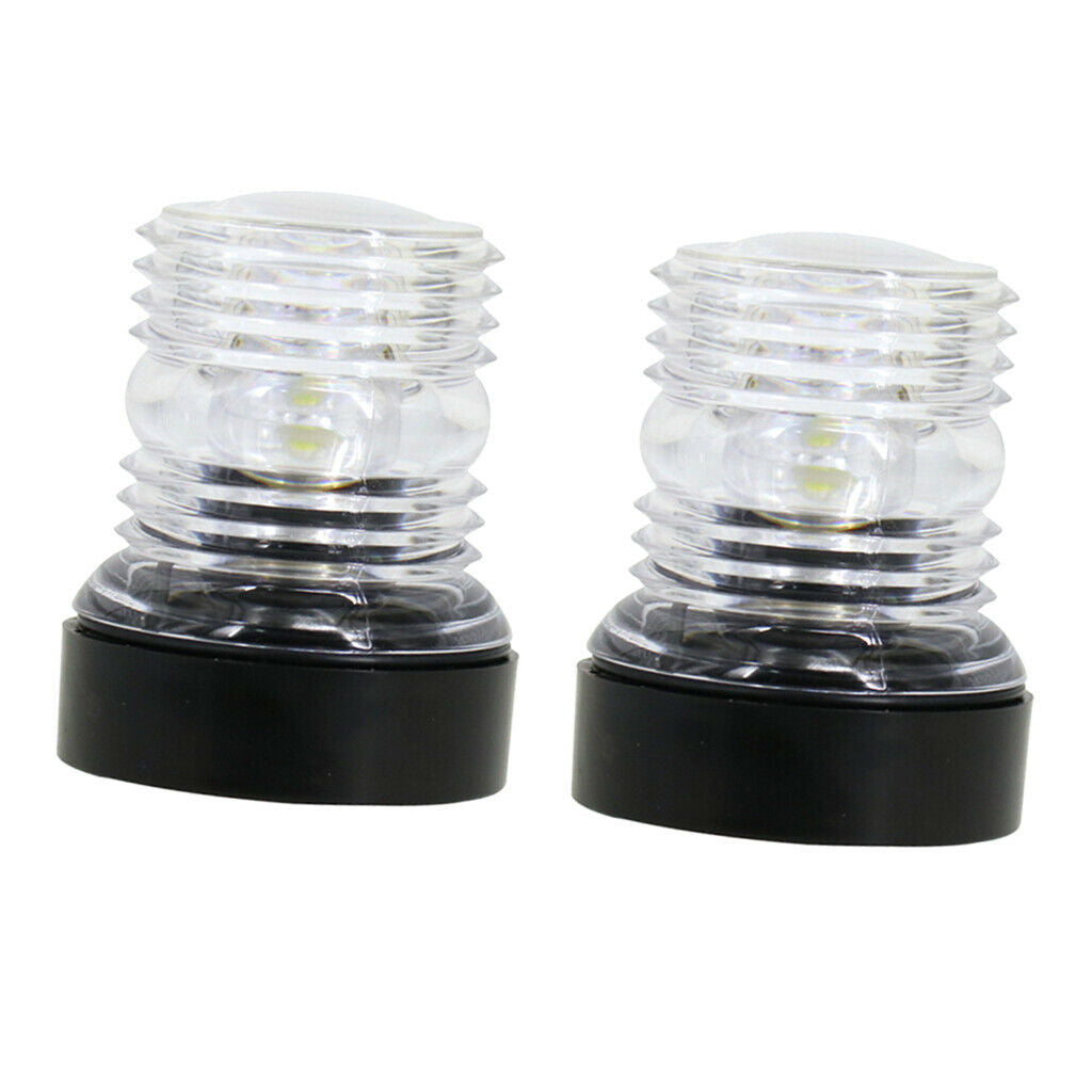 2pcs All Around White LED Navigation Light 12/24 VDC 360 Degree for Marine Yacht