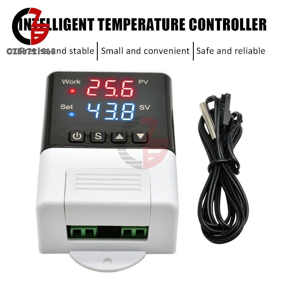 AC 110-220V Digital DTC1110 Dual LED Intelligent Temperature Controller Sensor