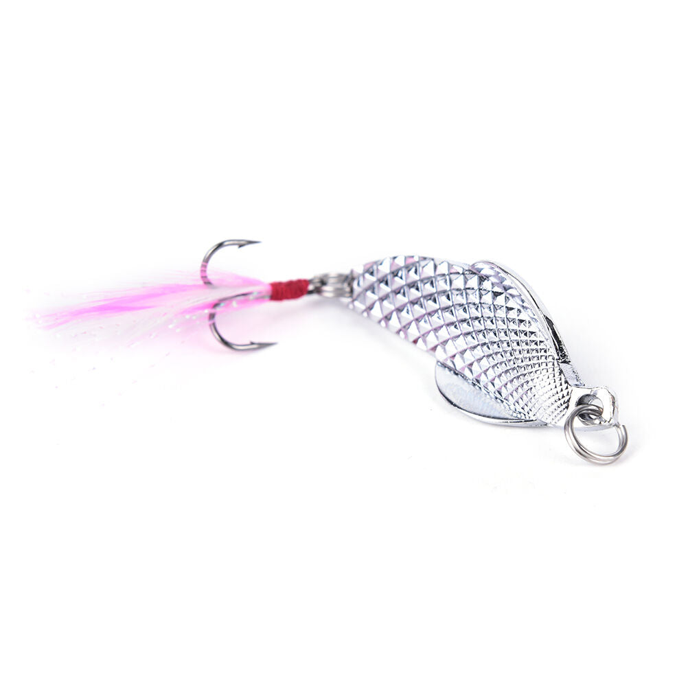 Sliver Metal Sequins Fishing LureSpoon Lure NoiseHard BaitHook FishingTack.l8