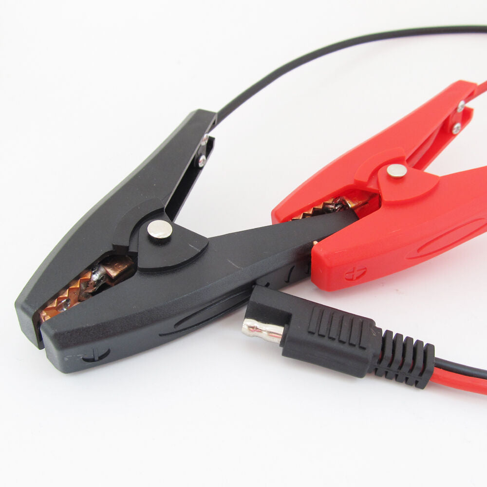 1pc 0.5M SAE DC Power to Dual 90mm Car Battery Clip Cable 14AWG Automotive Cable