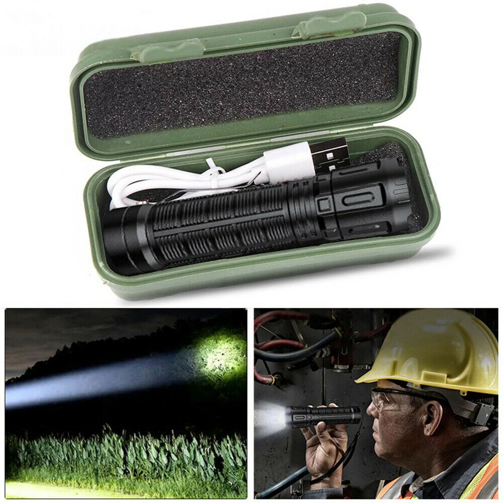 Portable Mini LED Light USB Rechargeable Flashlight High Brightness for Camping