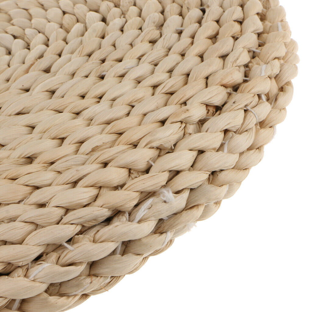 Functional Straw Futon Seat Cushion Dia. 30cm Tatami Yoga Meditation Pouf
