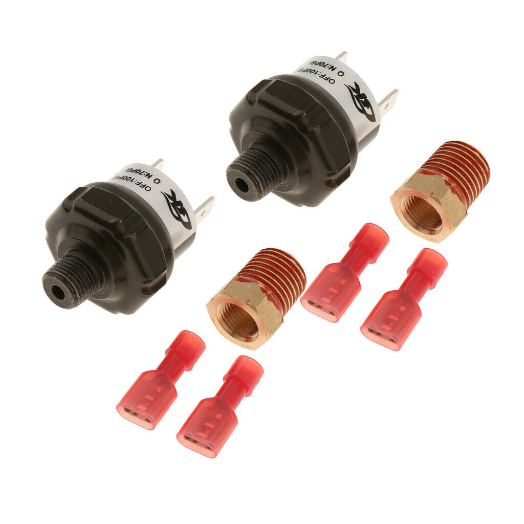 2pcs Heavy Duty Metal 70-100 PSI Air Pressure Control Switches Control Valve
