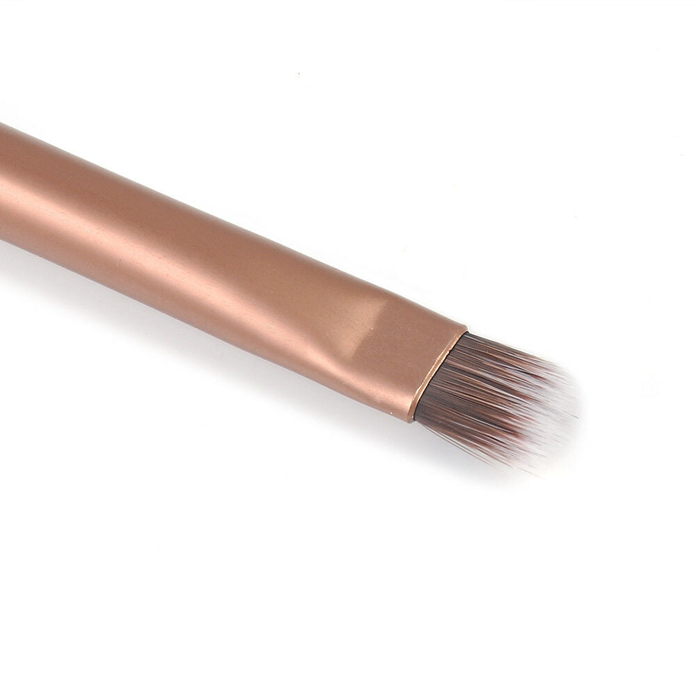 New Duo Brow Makeup Brush Metal Handle Double Sided Eyebrow Flat Angled Brushes