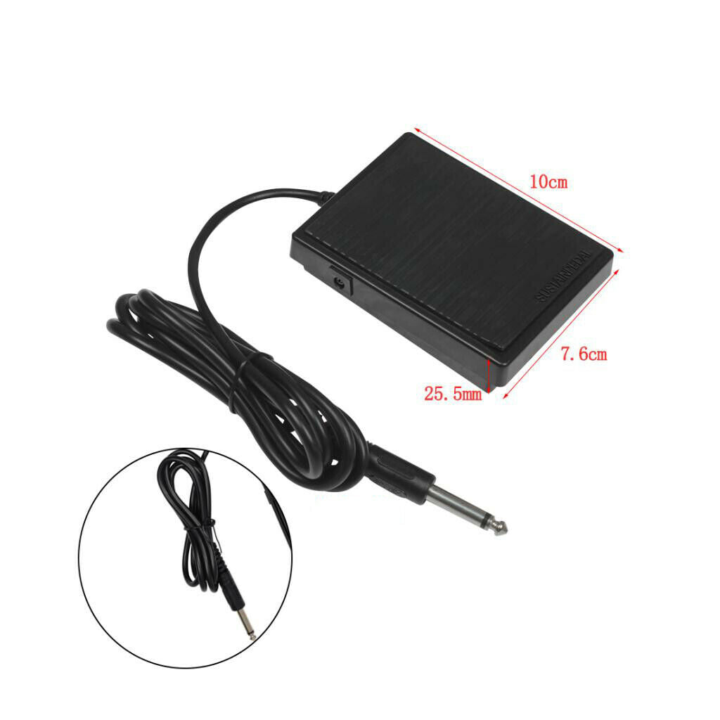 Universal Sustain Pedal Foot Damper Pedal for Keyboard Electronic Drum Black
