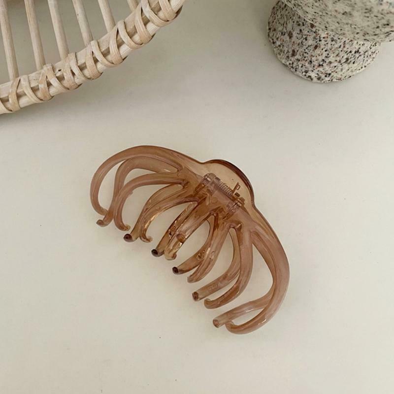 Hair Clips Acrylic Transparent Claw French Design Non Slip Barrettes for Girls