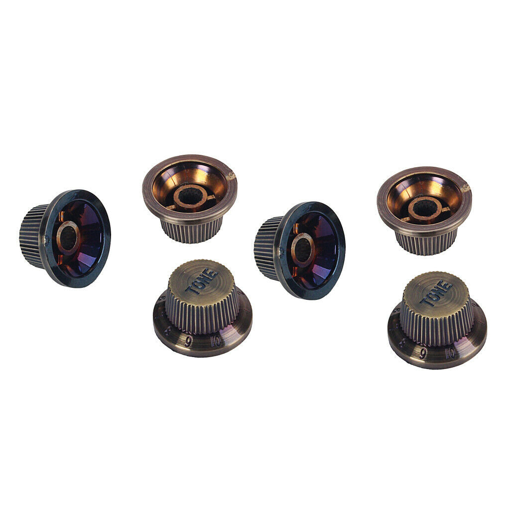 6pcs Bronze Speed Volume Tone Control Knobs For Electric Guitar