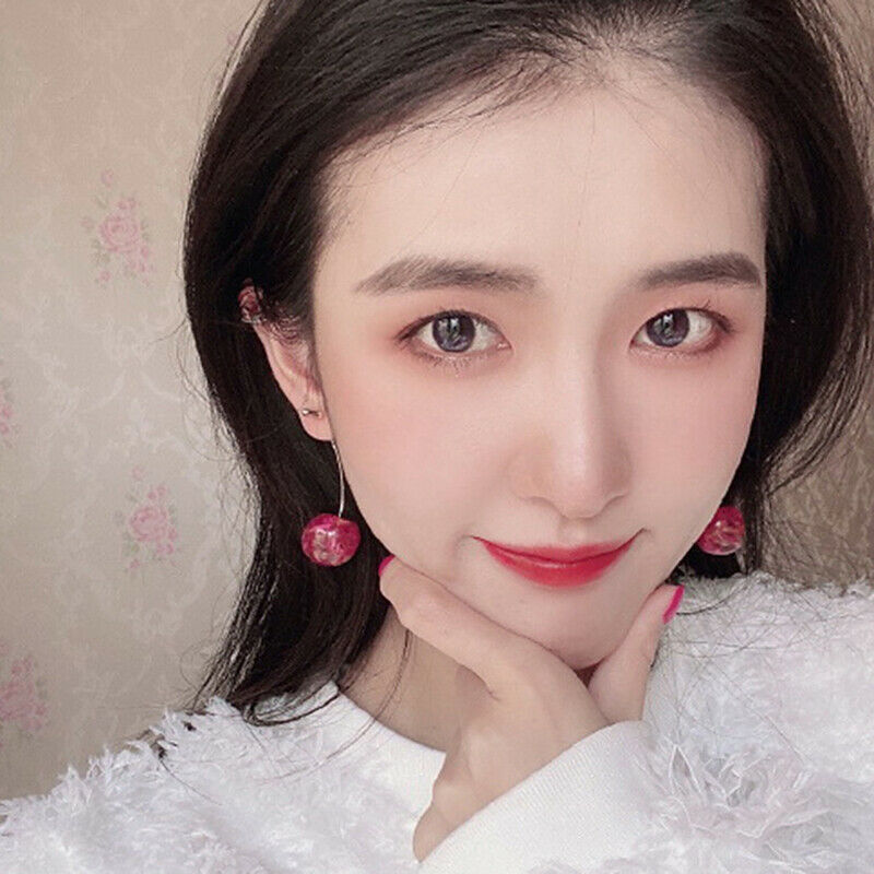 1 Pair Elegant Women Ladies Fashion Cherry Drop Dangle Ear Hook Earrings JeY Tt