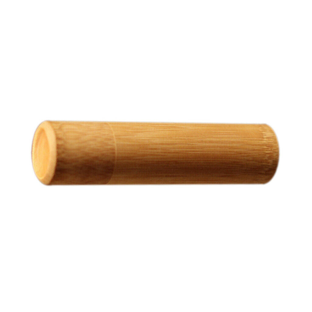 2x Bamboo Mini Tea Canister Tea Box Tube Jar Portable Travel Tea Canisters Cover